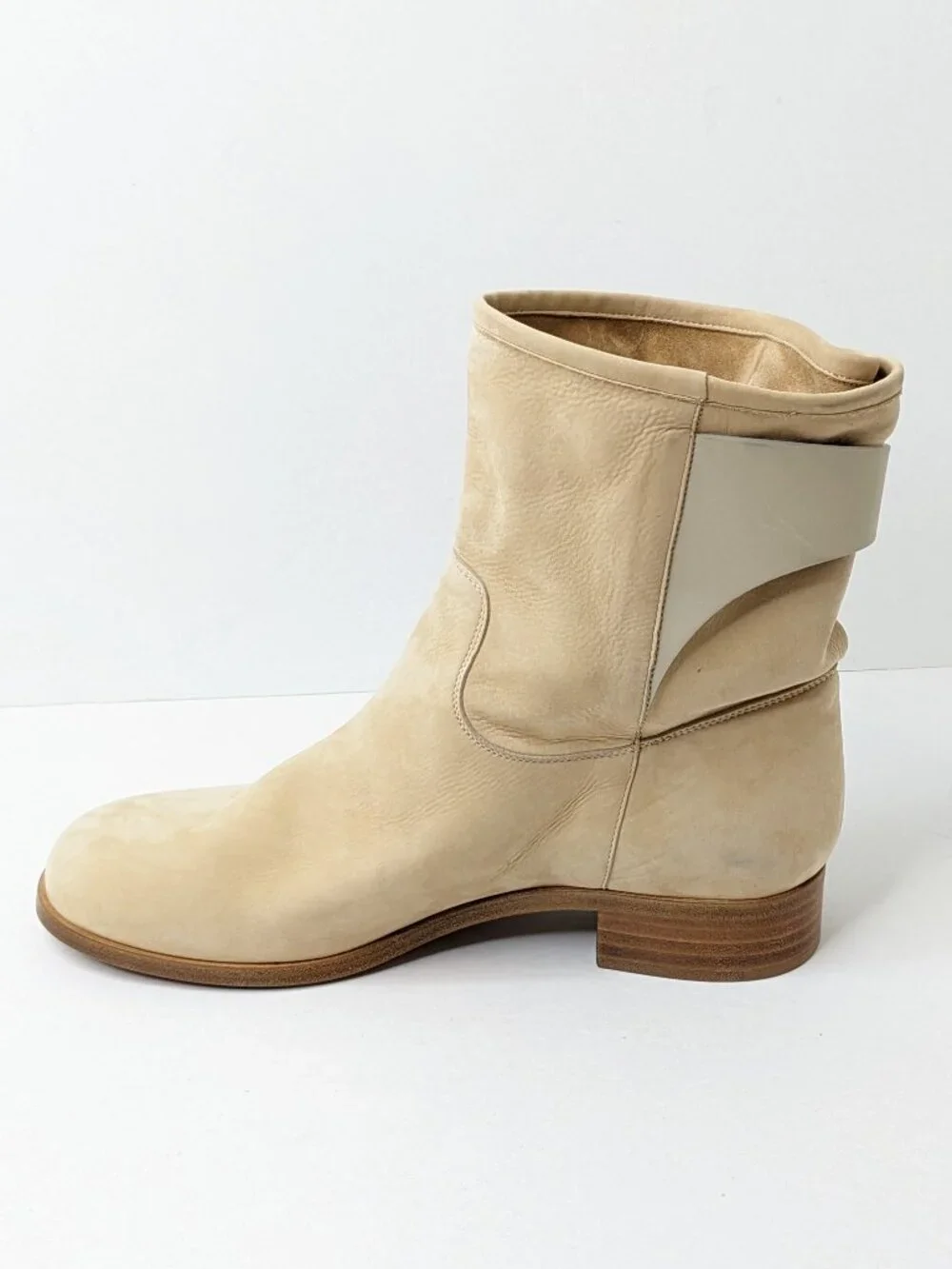 Frye Ricki Ring Fold Ankle Boots Ash Leather Women's 7